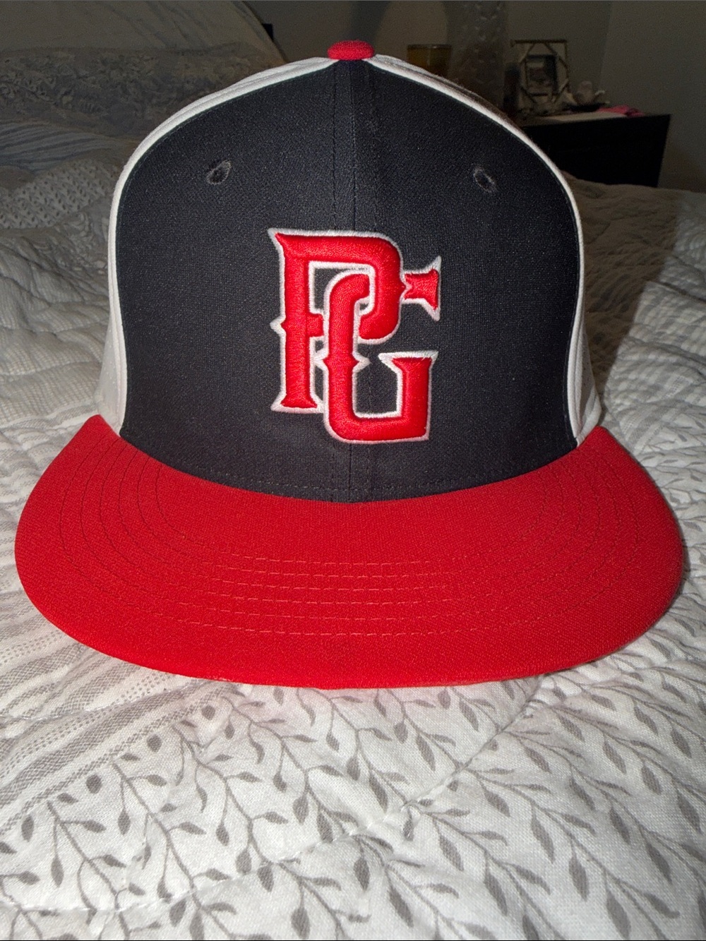 Perfect Game Logo Black and Red Hat size S/M